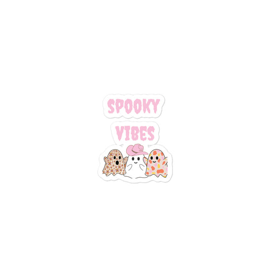 PINK Spooky Vibes w/ghost Sticker